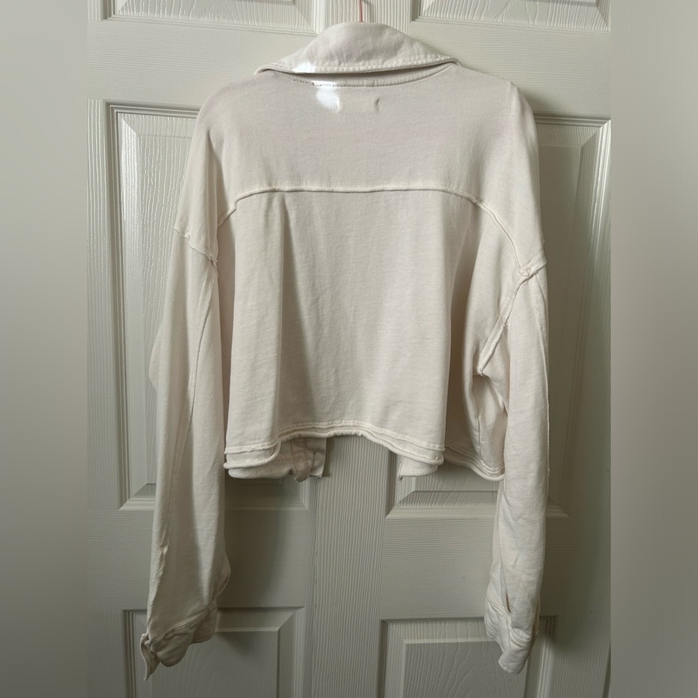 FP We The Free Saturday Cropped Shacket in ivory white xl - Picture 5 of 7